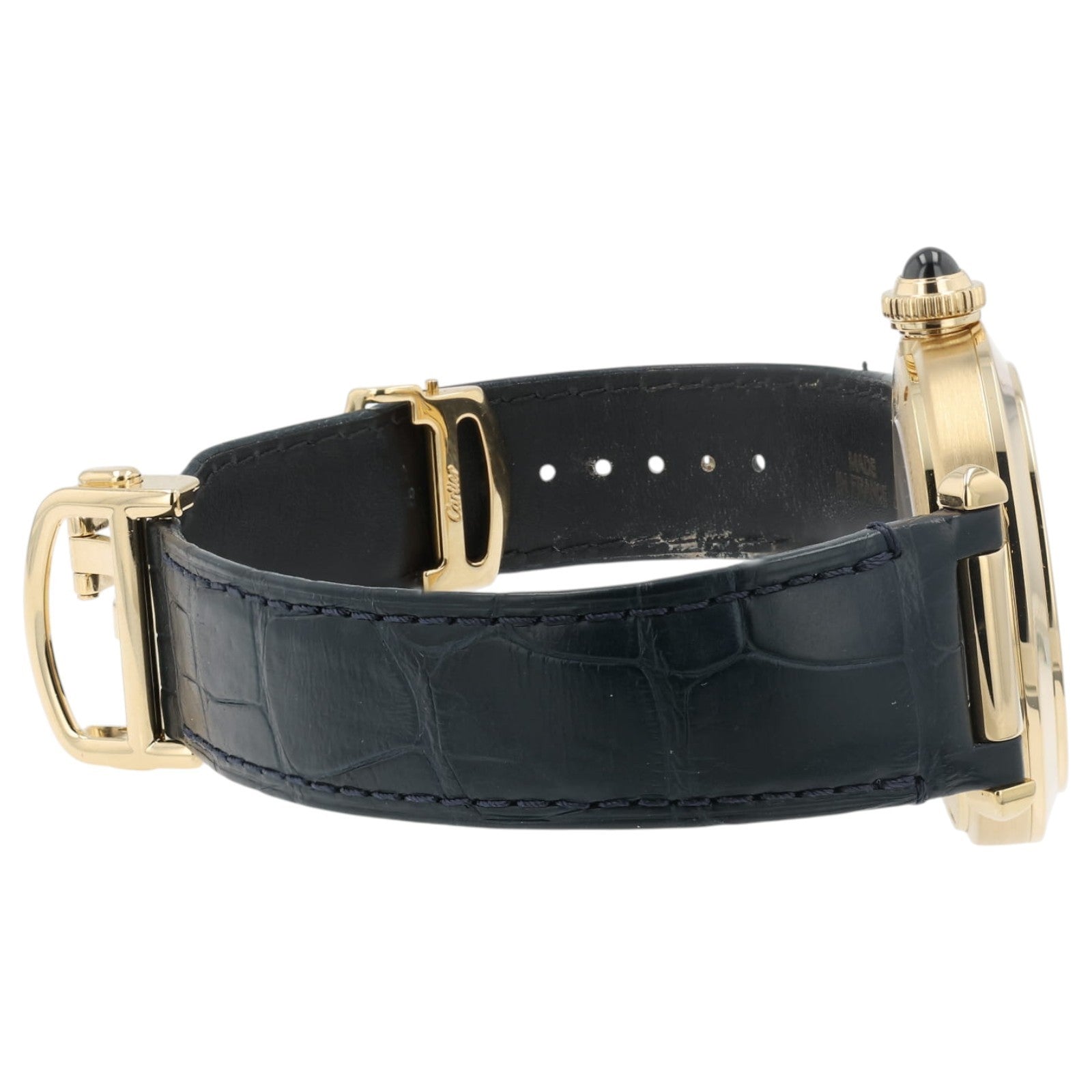 Cartier Pasha Silver Color Dial 18k Yellow Gold 42mm Automatic Mens WGPA0007