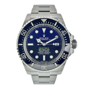 Rolex Sea-Dweller Stainless Steel Blue Dial 44mm Automatic Mens Watch 136660