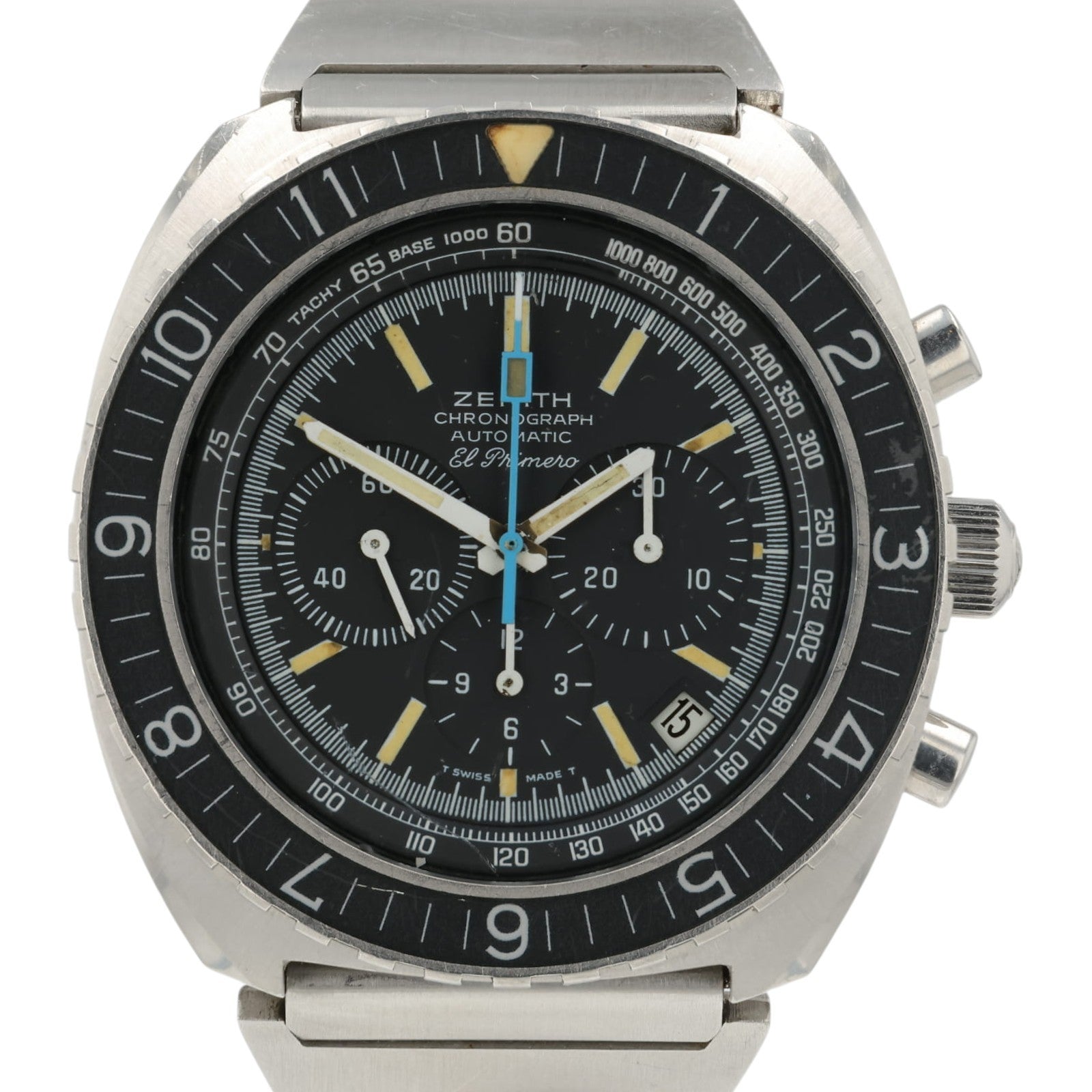 Zenith El Primero Vintage Black Dial Steel 43.5mm Automatic Mens 01-0150-415