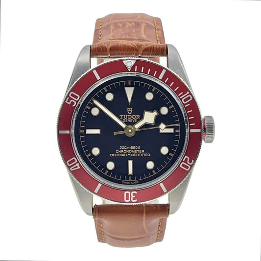 Tudor Black Bay Stainless Steel Red 41mm Automatic Men’s Watch 79230R
