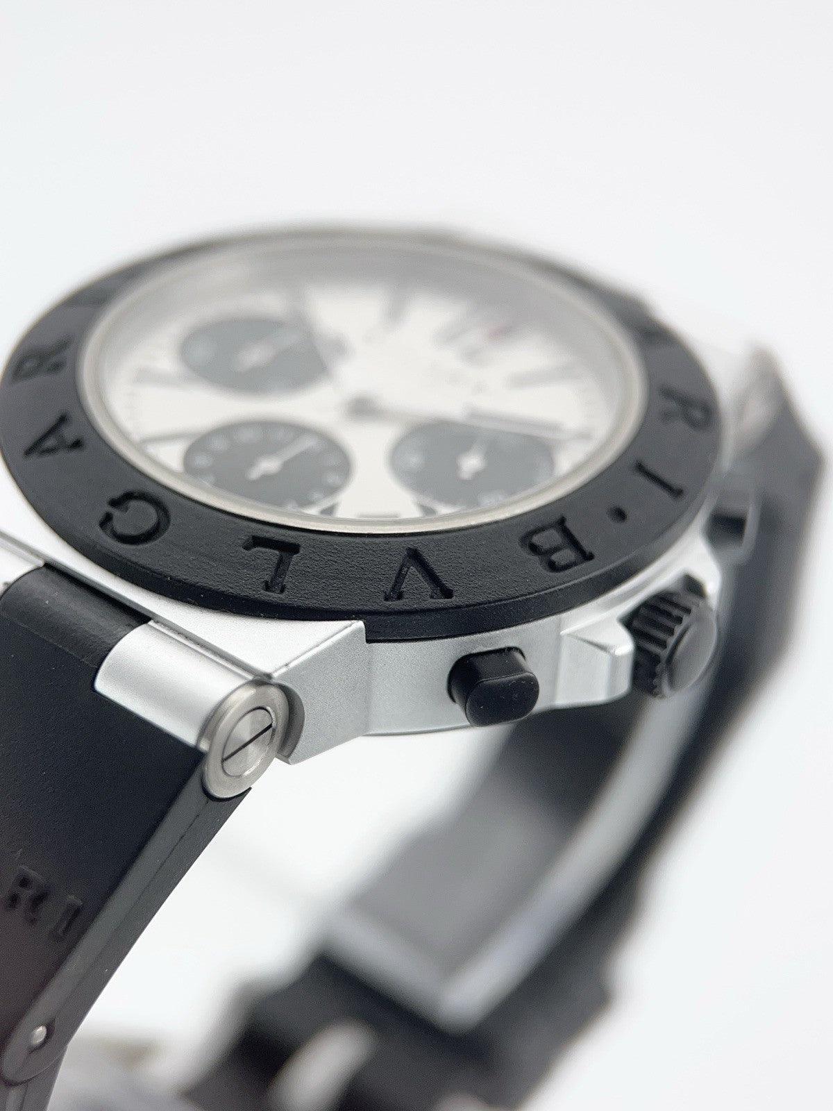 Bulgari Diagono Stainless Steel Silver Dial 38mm Automatic Men's Watch AC38TA