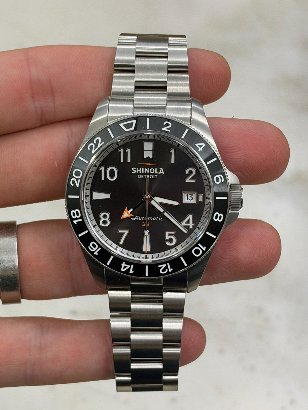 NEW 2026 Shinola Monster GMT Automatic 40mm Black Dial Steel Watch S0120267028