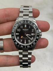 NEW 2026 Shinola Monster GMT Automatic 40mm Black Dial Steel Watch S0120267028