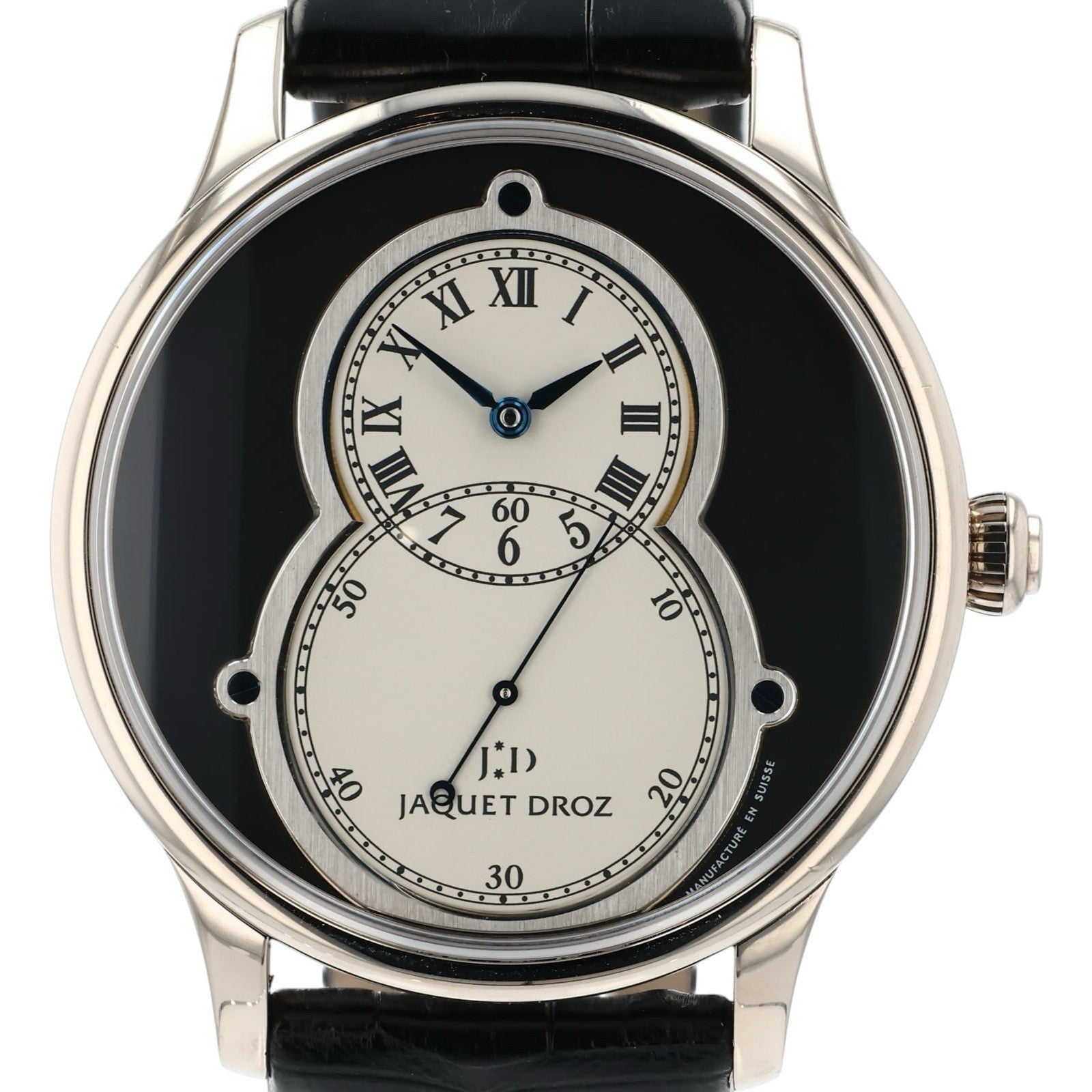 Jaquet-Droz Grande Seconde 18k White Gold 43mm Black/White Dial Mens J003034203