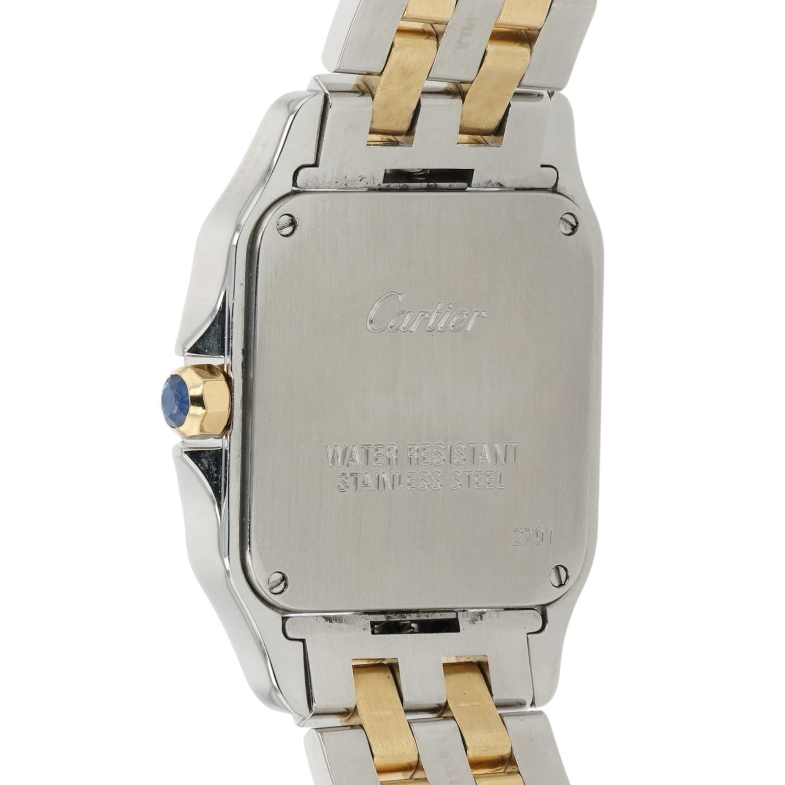 Cartier Santos Demoiselle Silver Dial Gold & Steel 27mm Quartz Women's W25067Z6
