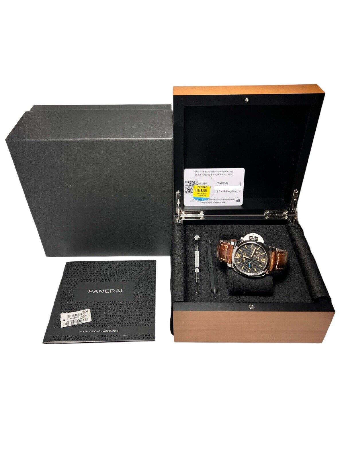 Panerai Luminor 1950 3 Days GMT Power Reserve Mens 42mm Watch Ref- PAM01537