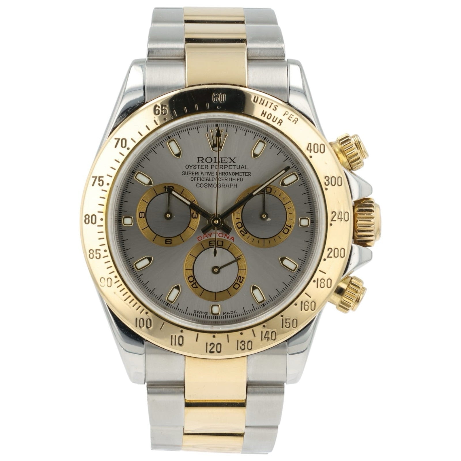 Rolex Daytona Silver Color Dial Gold & Steel 40mm Automatic Men’s Watch 116523