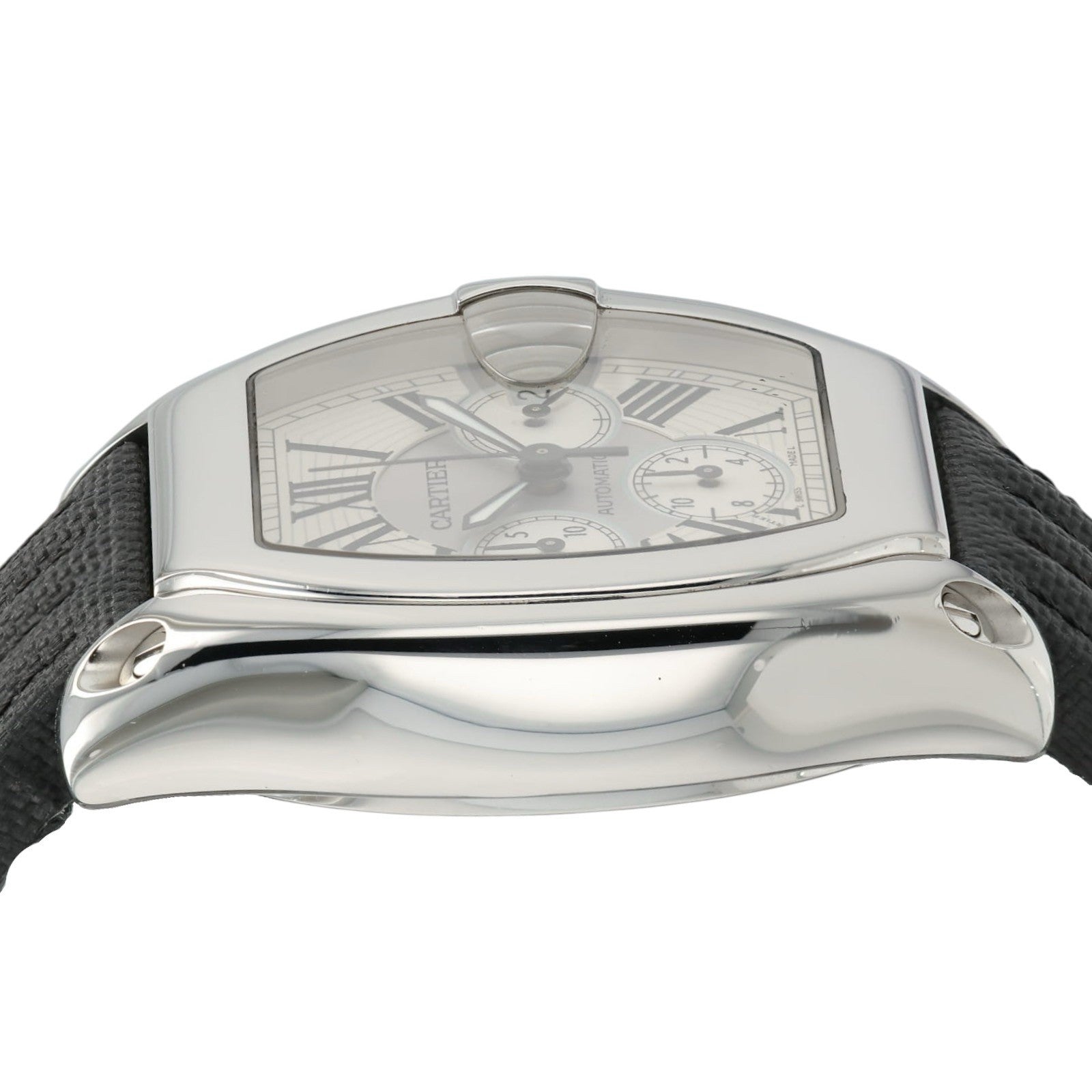 Cartier Roadster Silver Dial Stainless Steel 43mm Automatic Mens Watch W62019X6