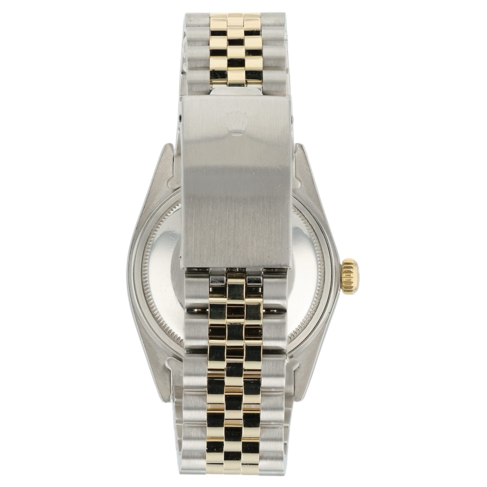 Rolex Two-tone Datejust Black Tapestry Dial 18k Gold & Steel 36mm Mens 16013