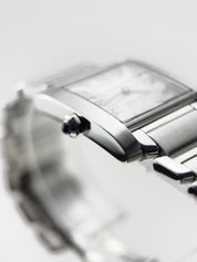 Cartier Tank Francaise Stainless Steel Roman Dial 25mm Quartz Ladies Watch 2465