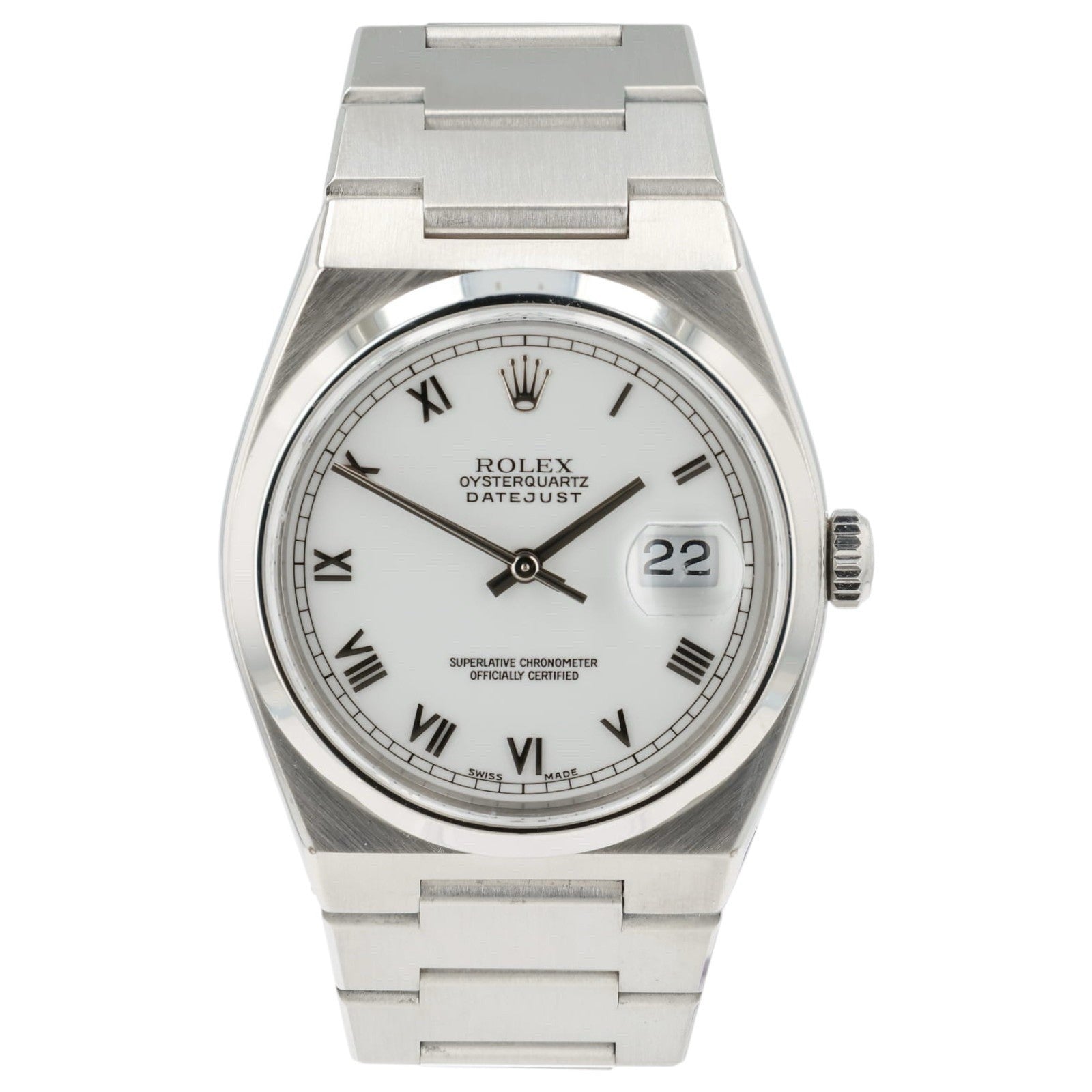 Rolex Datejust Silver Dial Stainless Steel Quartz Men’s Watch 17000 W/ Papers