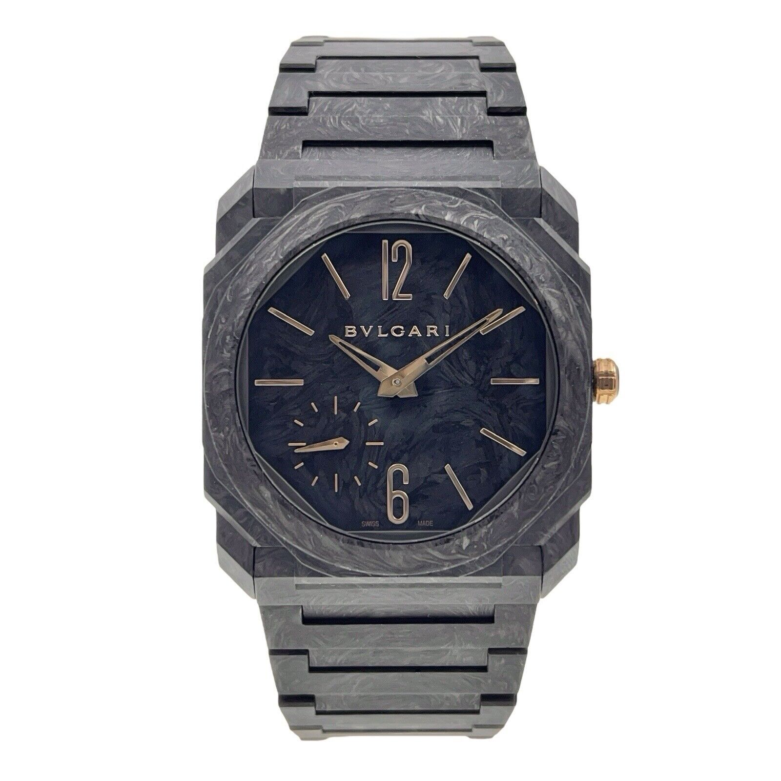 NEW 2023+ Bulgari Octo Finissimo 103779 40MM Black Dial Carbon Gold - Box/Papers