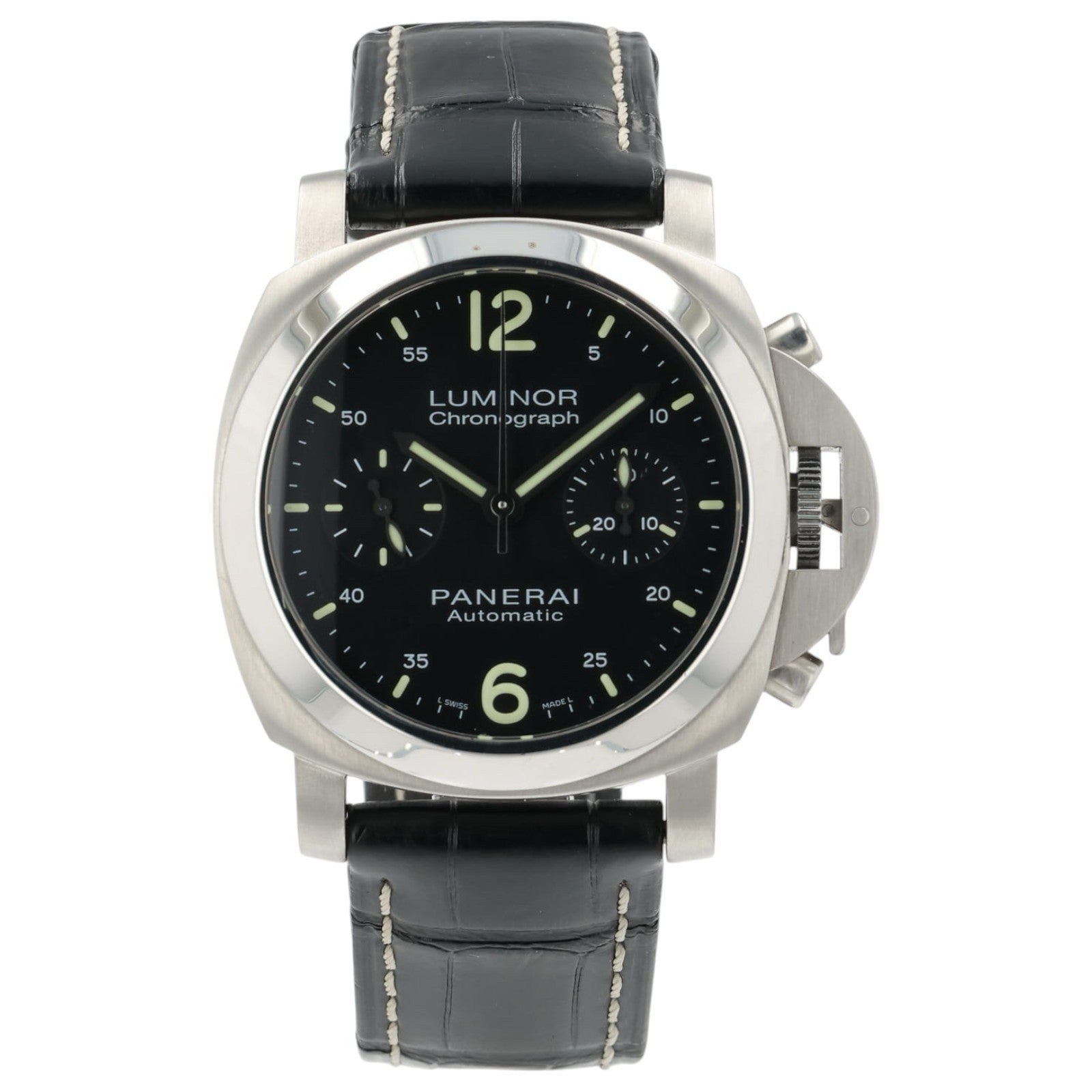 Panerai Luminor Chronograph Black Dial Steel 40mm Automatic Men’s Watch PAM00310