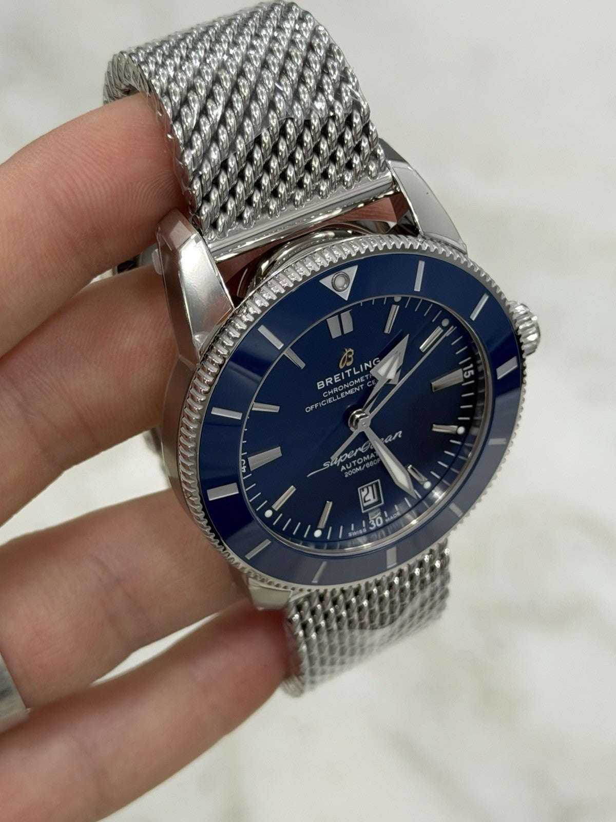 NEW 2026 Breitling Superocean Heritage II Blue Dial & Bezel 46mm Watch AB2020