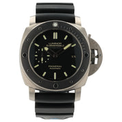 Panerai Luminor Black Dial Titanium 47mm Automatic Movement Mens Watch PAM00389