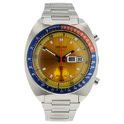 Seiko Pogue Chrono Yellow Dial Stainless Steel Automatic Men's Watch 6139-6002