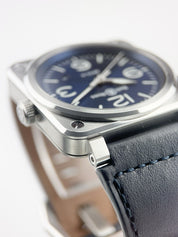 NEW Bell & Ross Blue Stainless Steel Blue Dial 41mm Automatic Men's Watch BR03