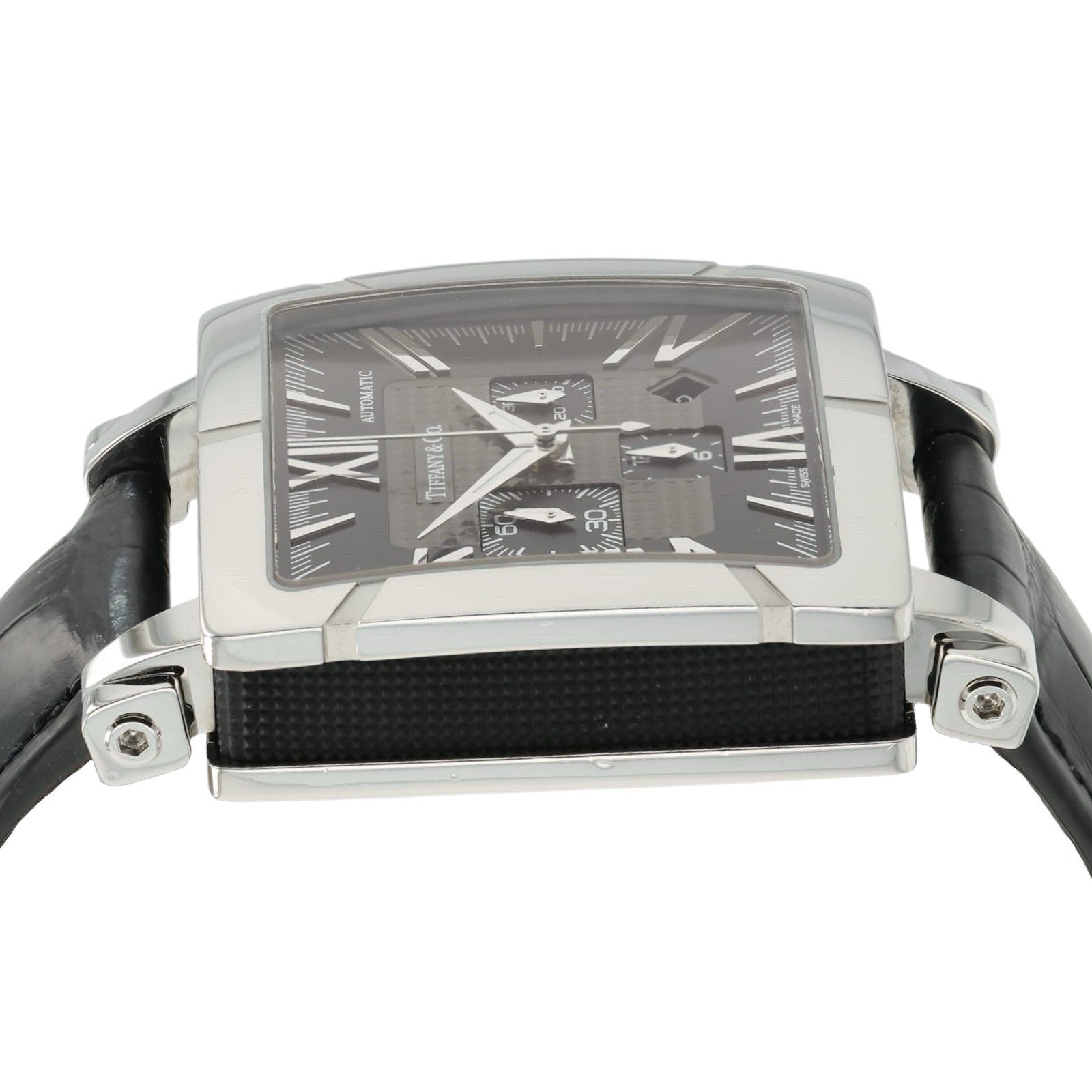 Tiffany Atlas Chrono Black Dial Stainless Steel 40mm Automatic Mens Watch