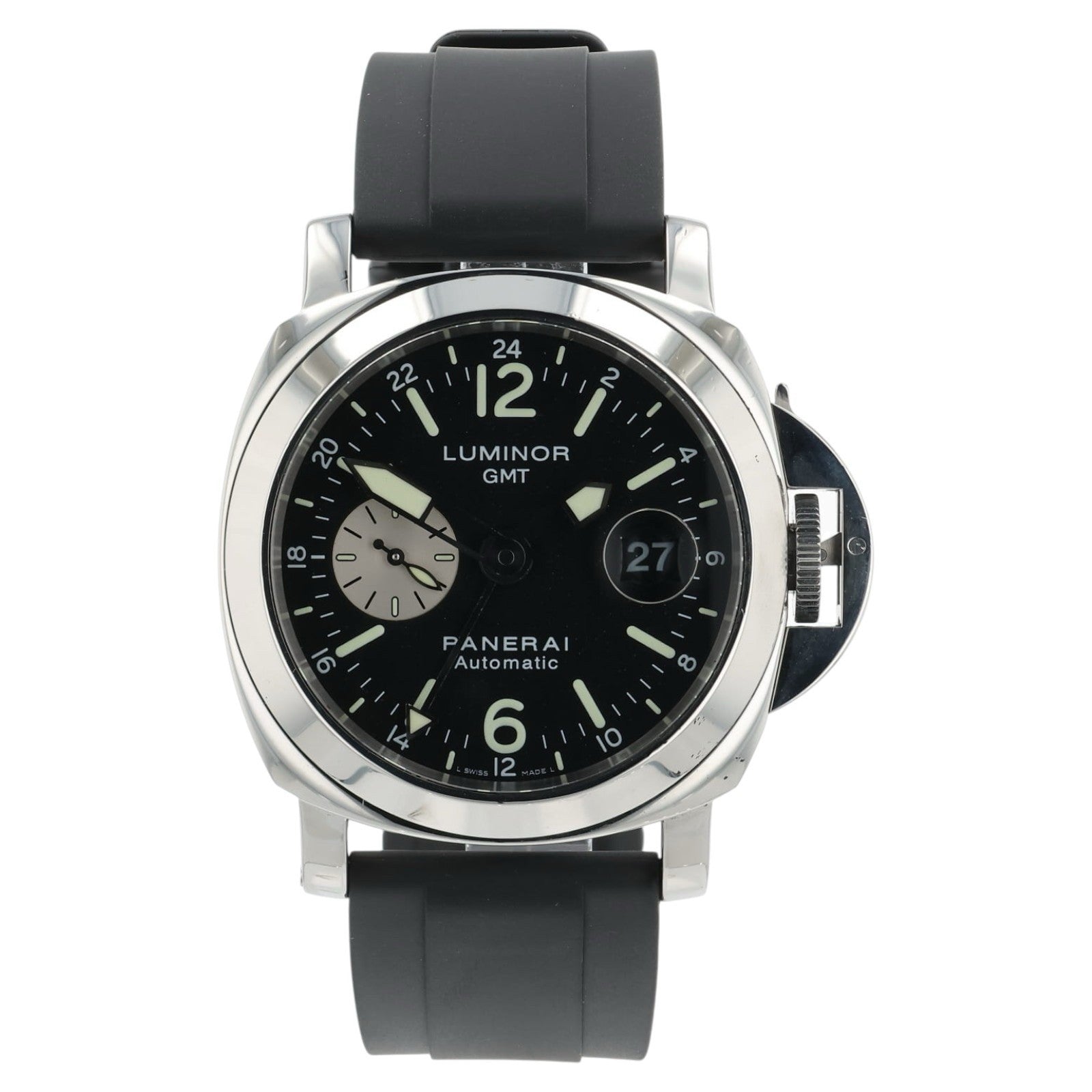 Panerai Luminor GMT Black Dial Stainless Steel 44mm Automatic Mens PAM00088