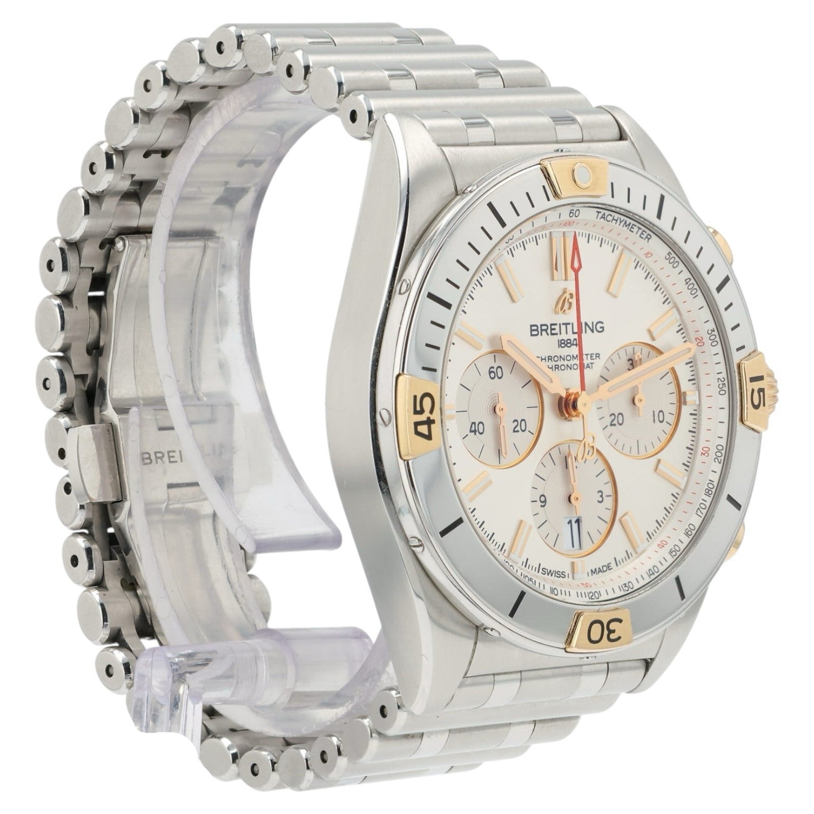Breitling Chronometer Silver Dial Gold & Steel 42mm Automatic Men’s Watch IB0134
