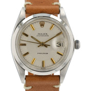 Rolex Oysterdate Silver Dial Stainless Steel 34mm Automatic Unisex Watch 6694