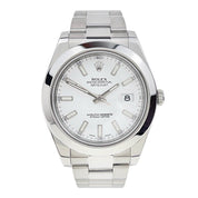 Rolex Datejust II Stainless Steel 41mm White Dial Automatic Men’s Watch 116300