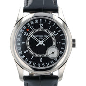 Patek Philipe Calatrava Black Dial 18k White Gold 39mm Auto Men’s Watch 6006G