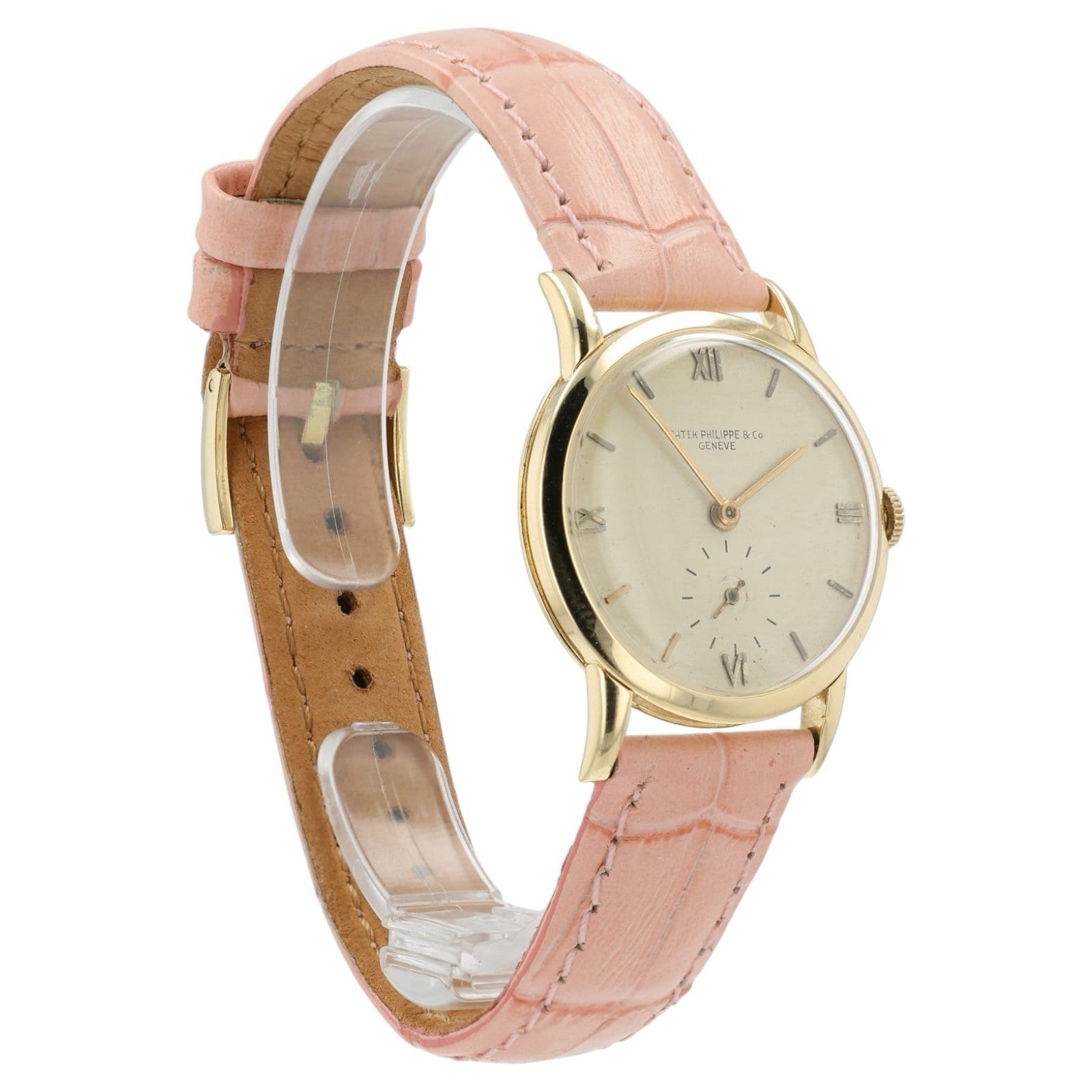 Patek Philippe Calatrava Pink Dial 18k Rose Gold 29mm Manual Wind Womens 1433