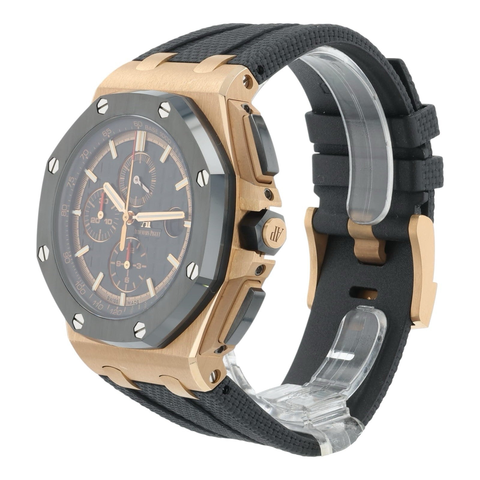 Audemars Piguet Royal Oak 18k Rose Gold Black Dial 44mm Auto Mens Watch 26401RO