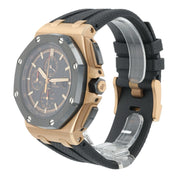 Audemars Piguet Royal Oak 18k Rose Gold Black Dial 44mm Auto Mens Watch 26401RO
