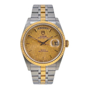 Tudor Date Day 76213 Champagne Dial Mens Two Tone Stainless Automatic Watch