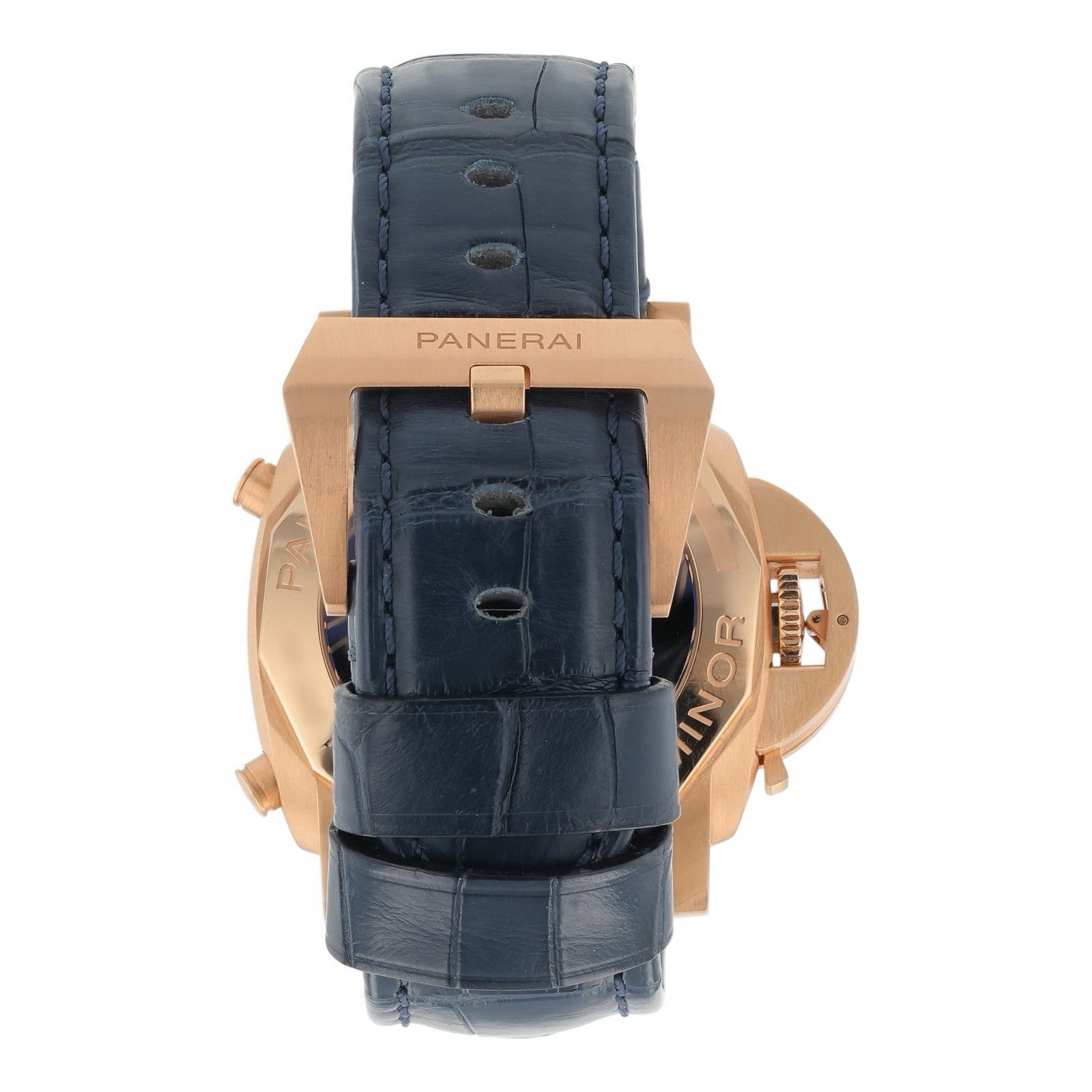 Panerai Luminor Marina 18k Rose Gold  Blue Dial 44mm Automatic Mens PAM01111