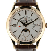 Patek Philippe Perpetual Calendar Silver Dial 18k Rose Gold 39.5mm Mens 5496R001