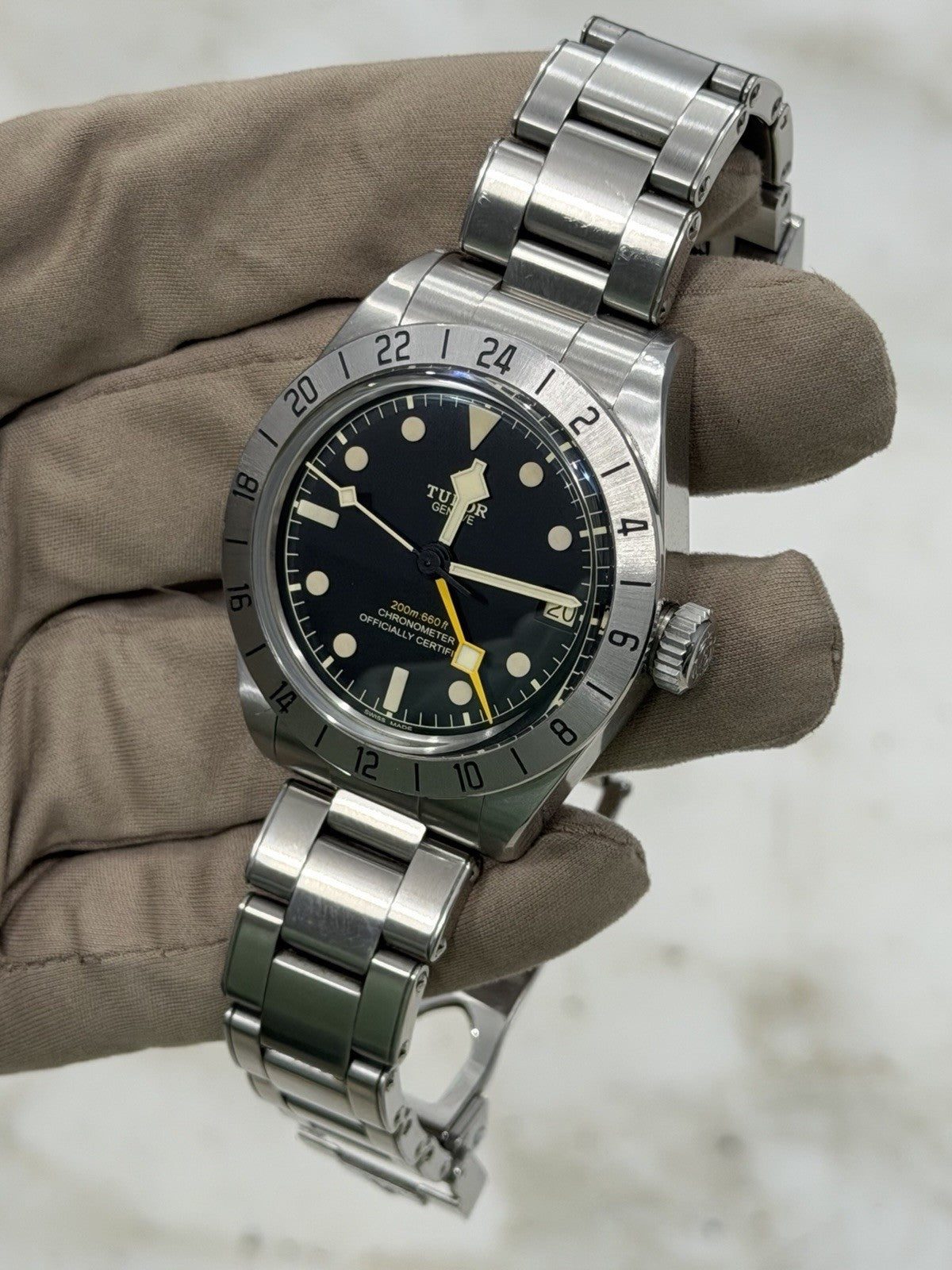 2022 Tudor Black Bay Pro Stainless Steel GMT Men's Black Dial Watch 79470