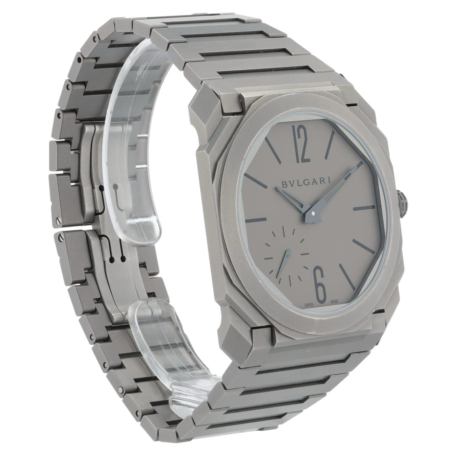 Bvlgari Octo Finissimo Titanium Grey Dial 40mm Automatic Men's Watch BGO40TXT