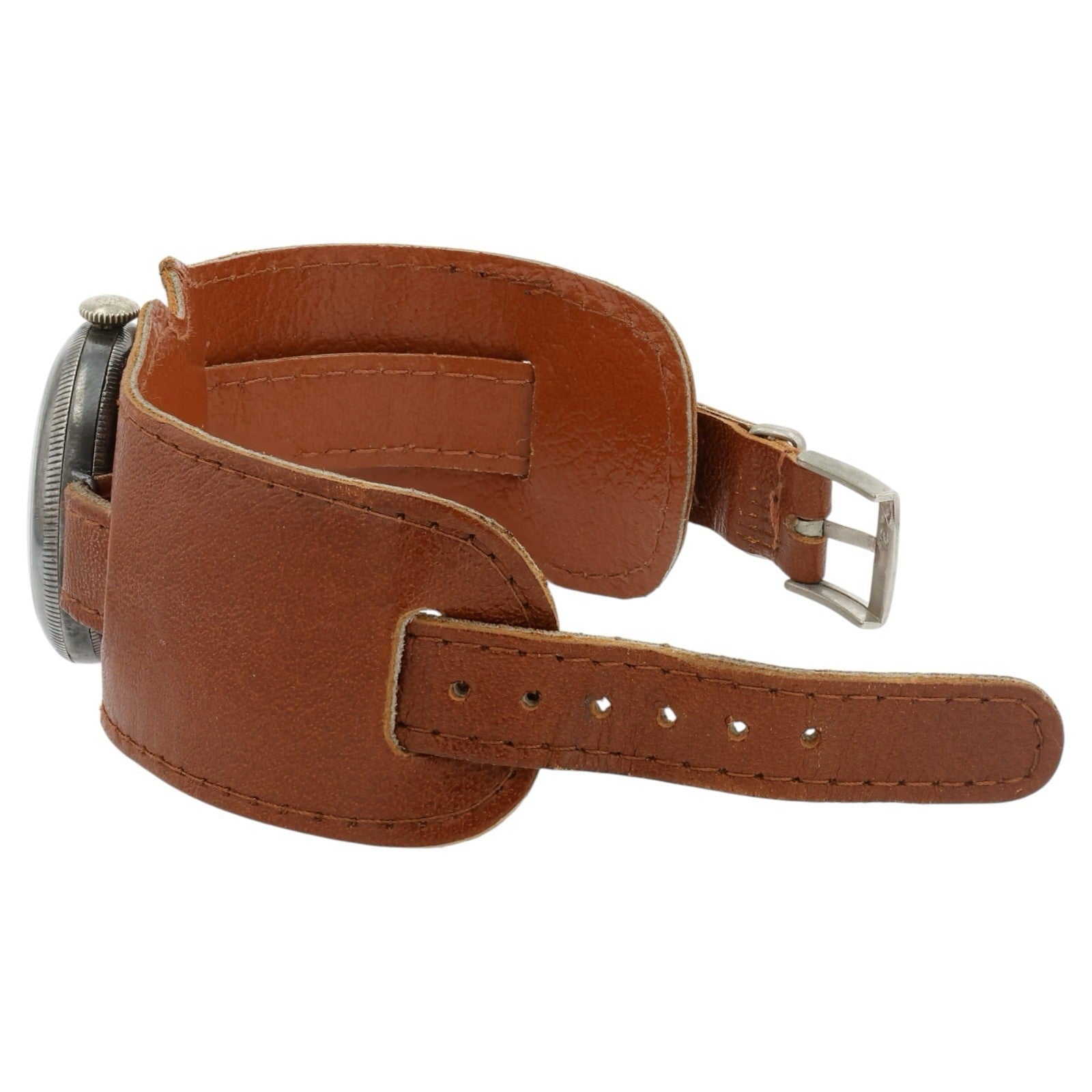 Rolex Trench Watch White Dial Silver Case 33mm Manual Wind Unisex Watch