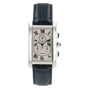 Cartier Tank Americaine 18k White Gold Silver Dial 27x45mm Quartz Men’s 2312