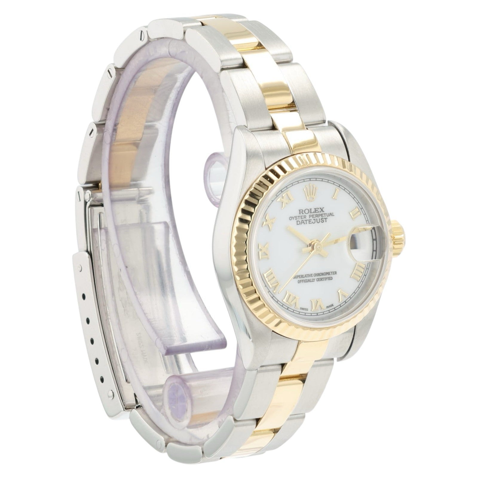 Rolex Lady Datejust White Dial Gold & Steel 26mm Automatic Womens Watch 69173