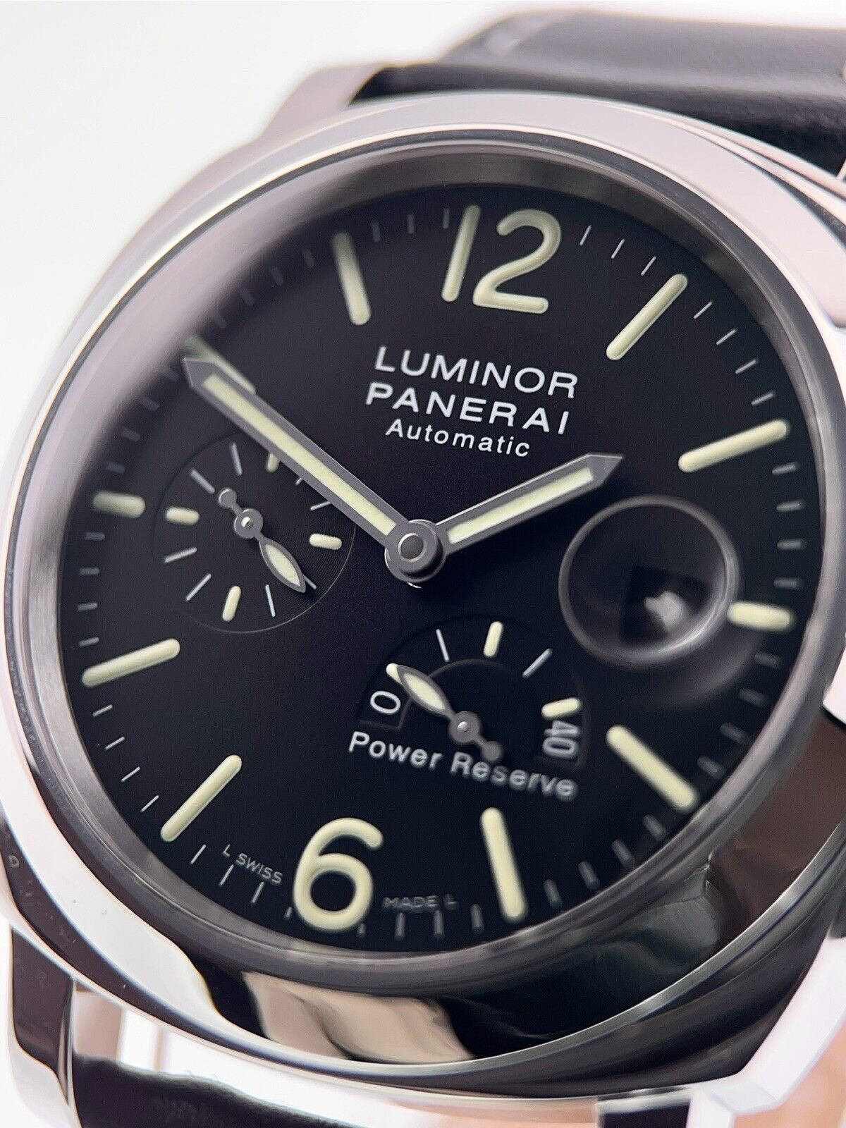 Panerai Luminor Power Reserve Steel Black Dial 44mm Automatic Men’s PAM00090