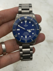 2017 Tudor Pelagos Date Blue Dial Titanium Men's Watch 25600TB - Box/Papers
