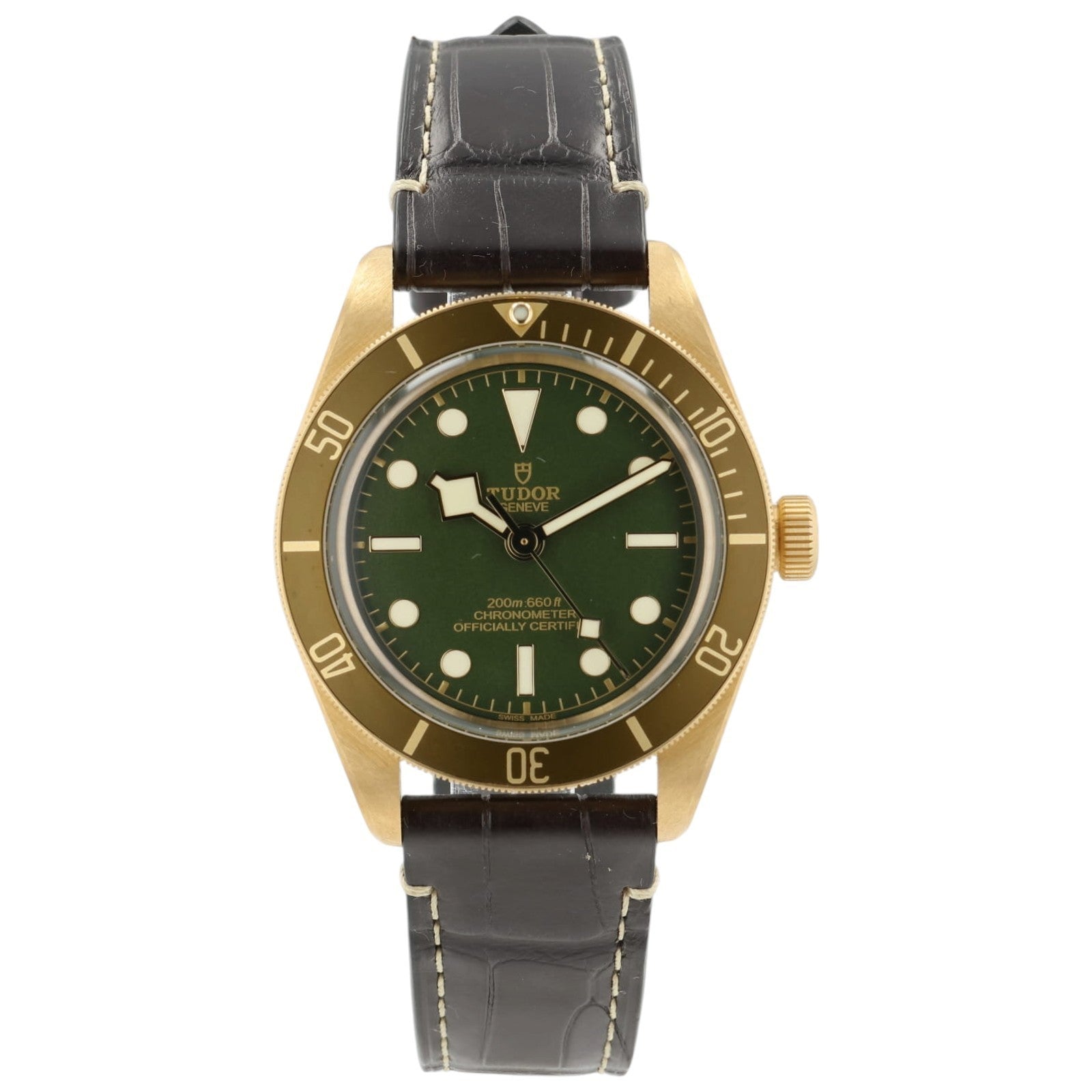 Tudor Black Bay Fifty-Eight Green Dial 18k Gold 39mm Automatic Mens Watch 79018V