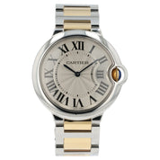Cartier Ballon Bleu Silver Dial Gold & Steel 36mm Quartz Unisex Watch W69008Z3