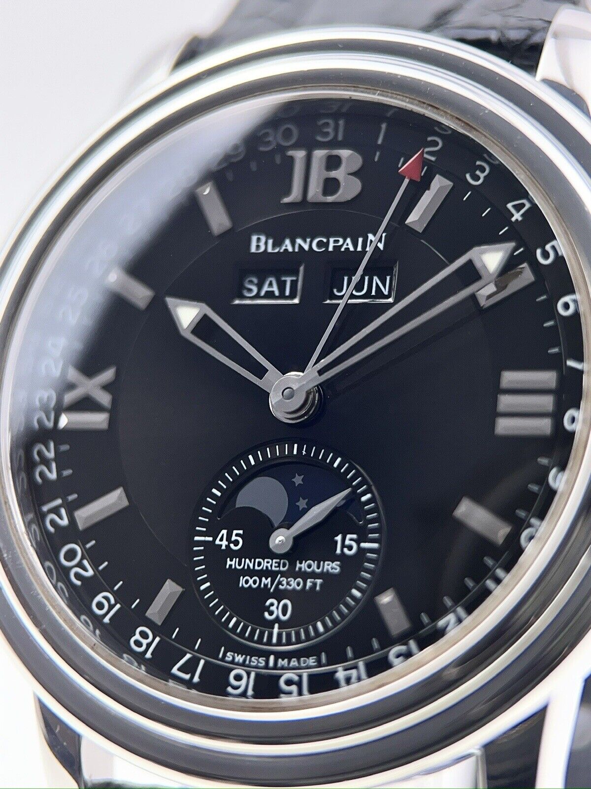 Blancpain Leman Moonphase Triple Date Steel 38mm Automatic Men’s Watch 2763