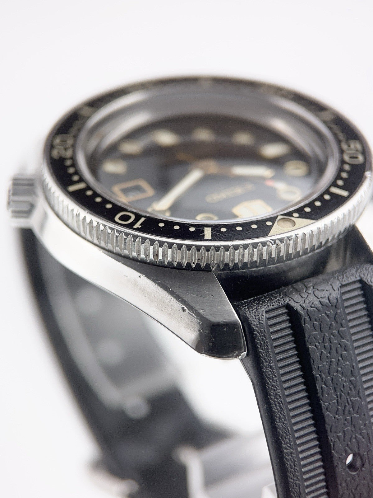 Seiko Stainless Steel Black Dial 44mm Automatic Movement Mens Watch 6159-7000