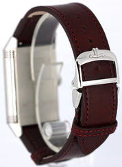 Jaeger LeCoultre Reverso Tribute Steel Manual Wind Burgundy 214.8.62 Watch