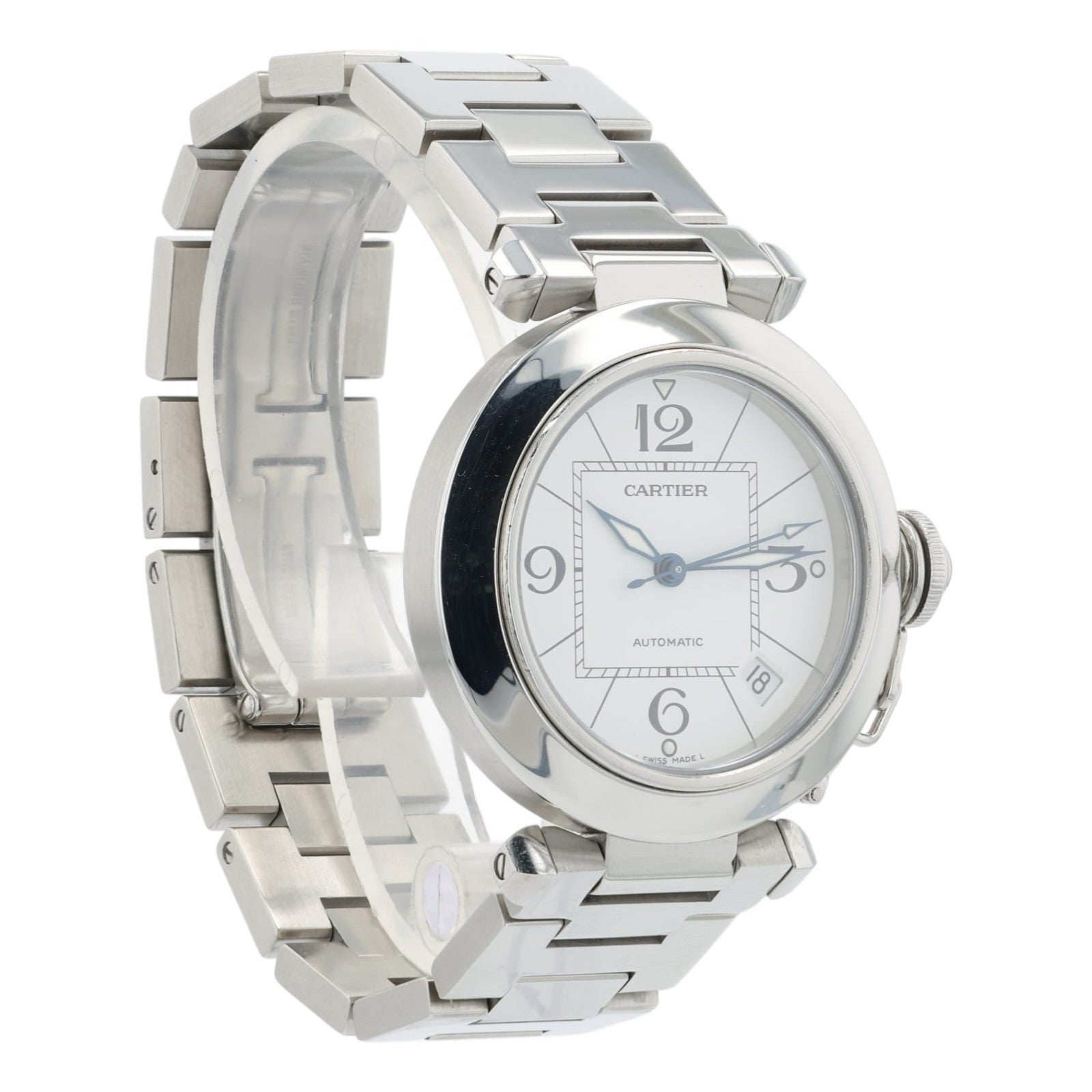Cartier Pasha C White Dial Stainless Steel 35mm Automatic Men’s Watch W31074M7
