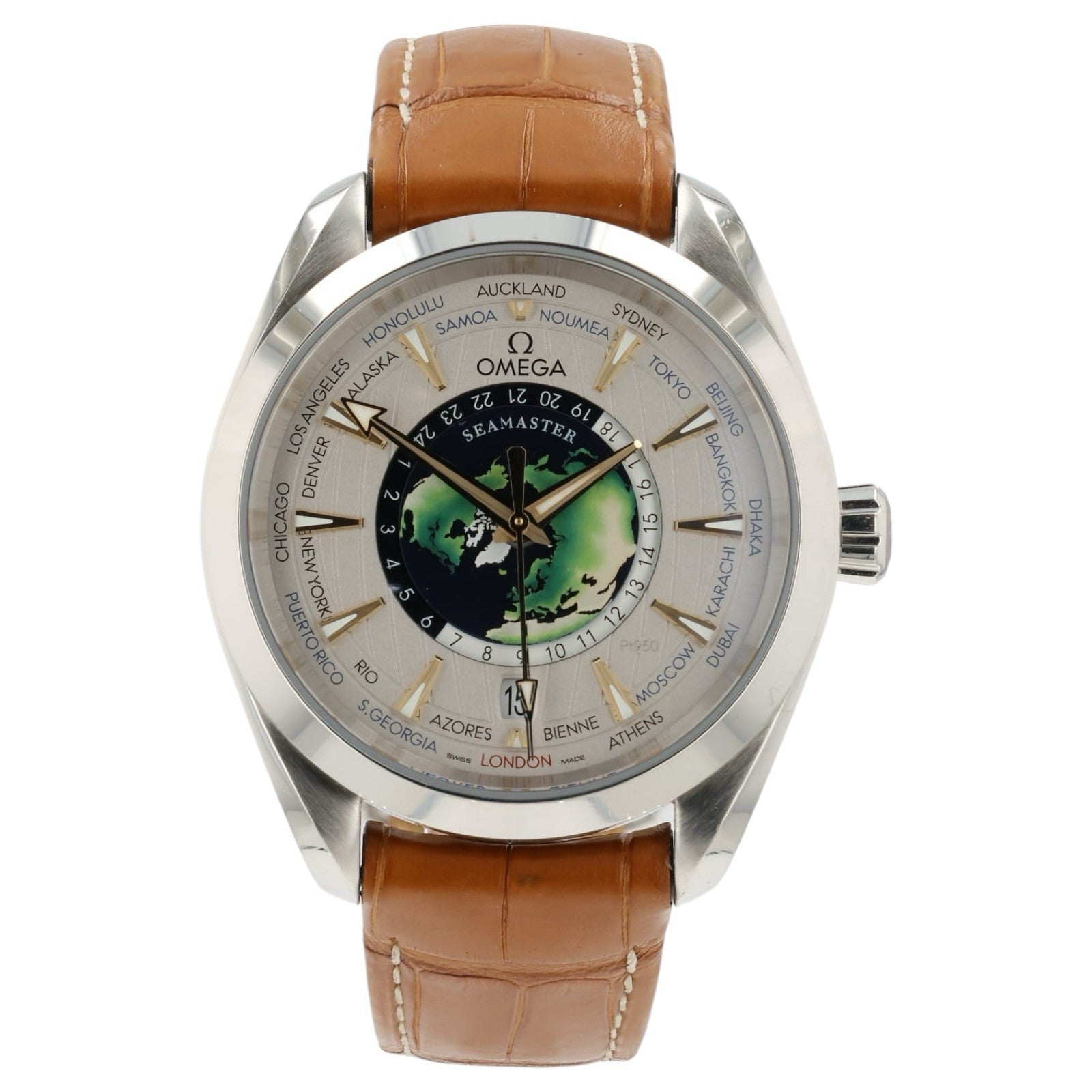 Omega Seamaster Worldtimer Gray Dial Platinum 43mm Automatic 220.93.43.22.99.001