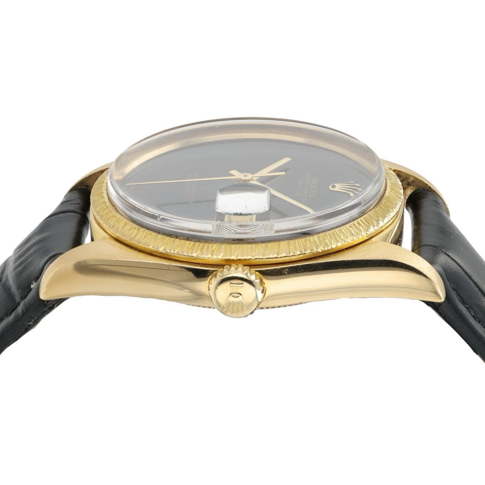 Rolex Datejust Onyx Dial 18k Yellow Gold 36mm Automatic Men’s Watch 1601