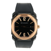 Bulgari Octo Steel And Gold Black Dial 41mm Automatic Mens Watch BGO P 41 SG