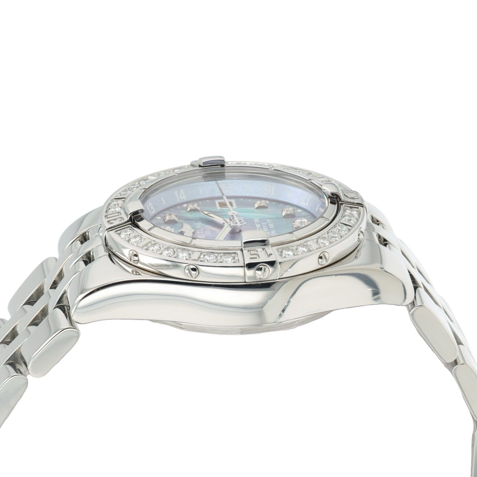 Breitling Starliner Blue MOP Dial Diamond Steel 30mm Quartz Women’s A71340